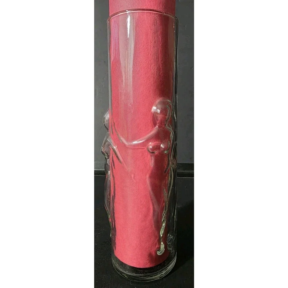 Vintage Libbey La Femme 3D Nude Girls Dancing Man Cave Cocktail Tumble Glasses